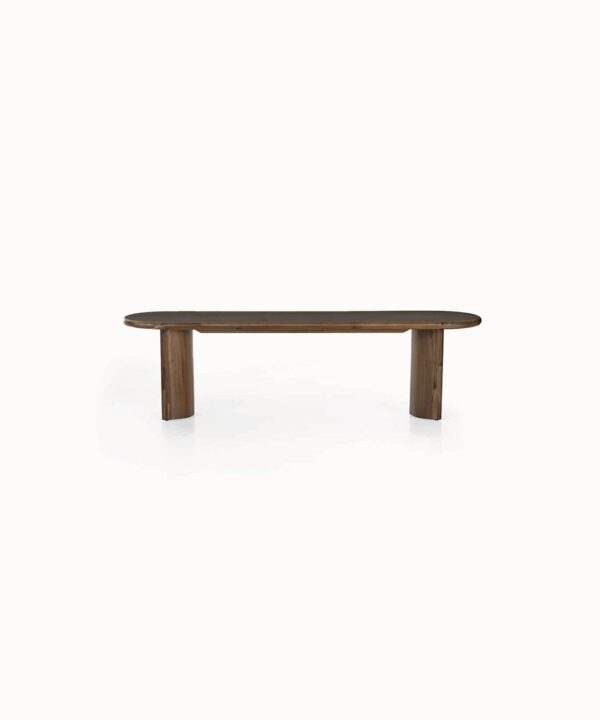 Elm Elegant Leather Dining Bench