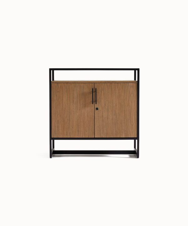 Seville Contemporary Woven Bar Cabinet