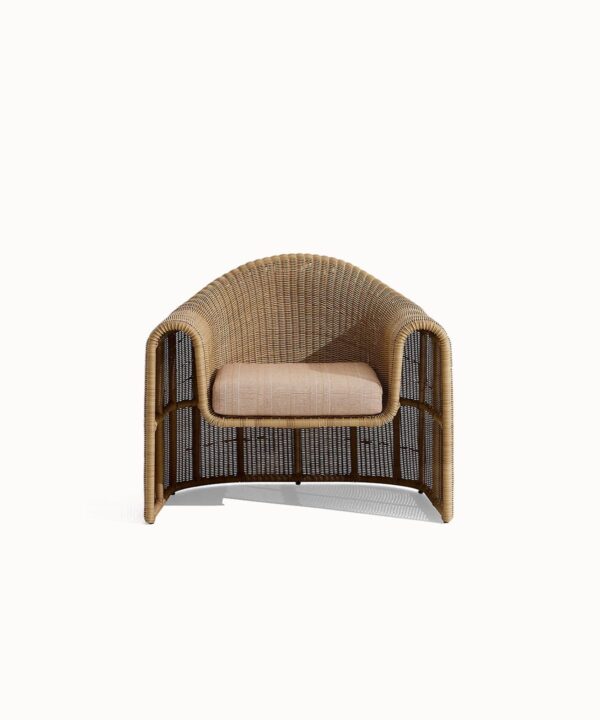 Granite Rattan Steel Accent Chair