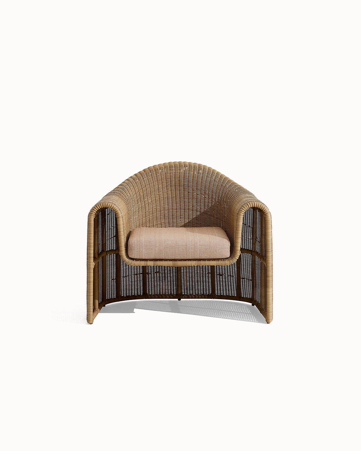 Granite Rattan Steel Accent Chair
