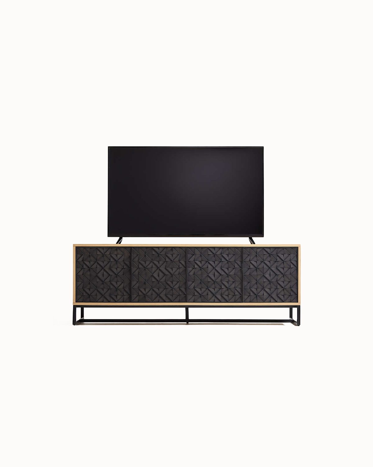 Marlow Minimal Wood Media Console