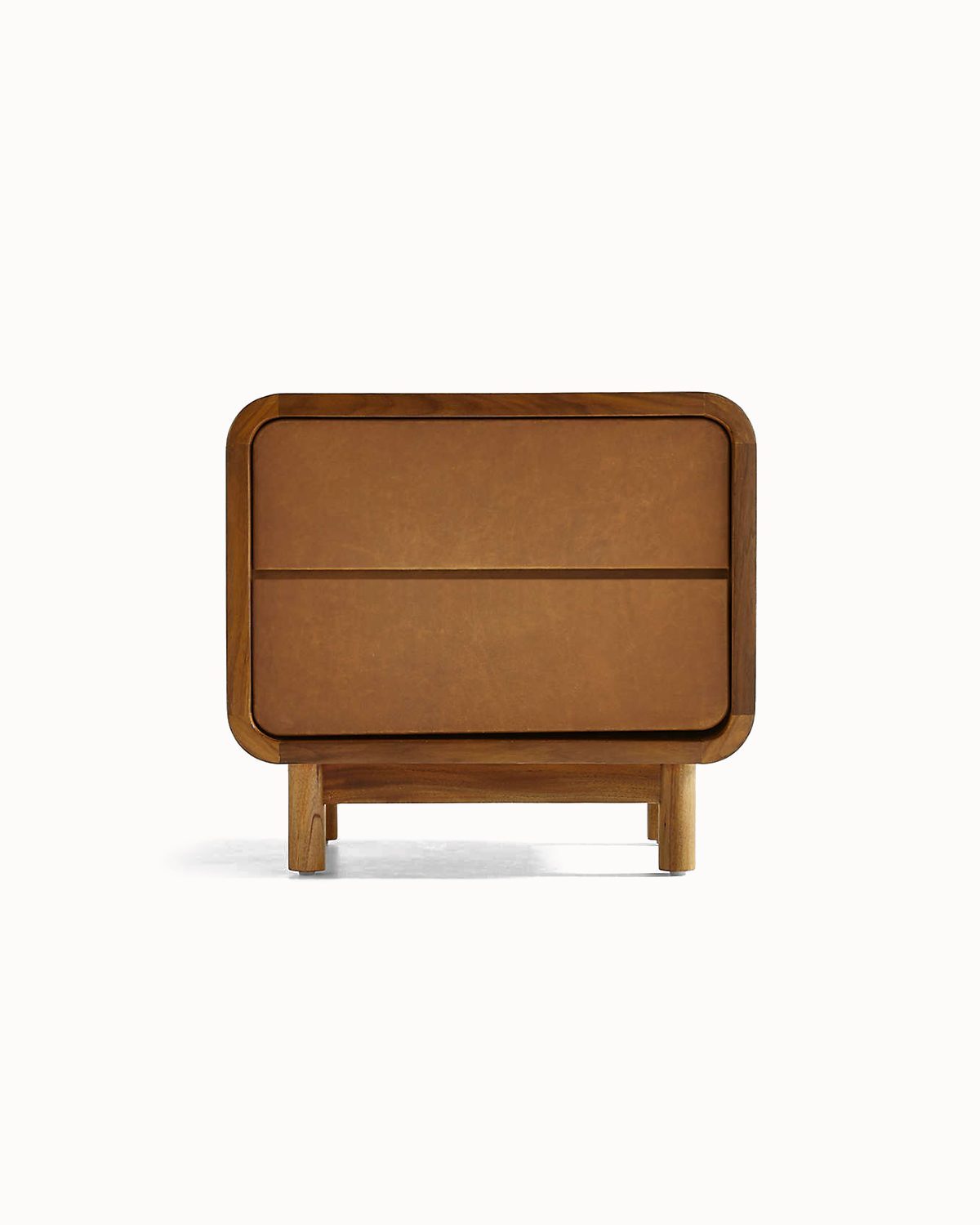 Monroe Coastal Marble Bedside Nightstand